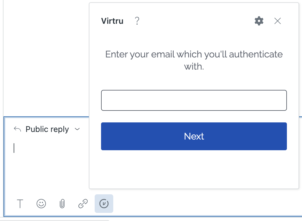 Email entry field