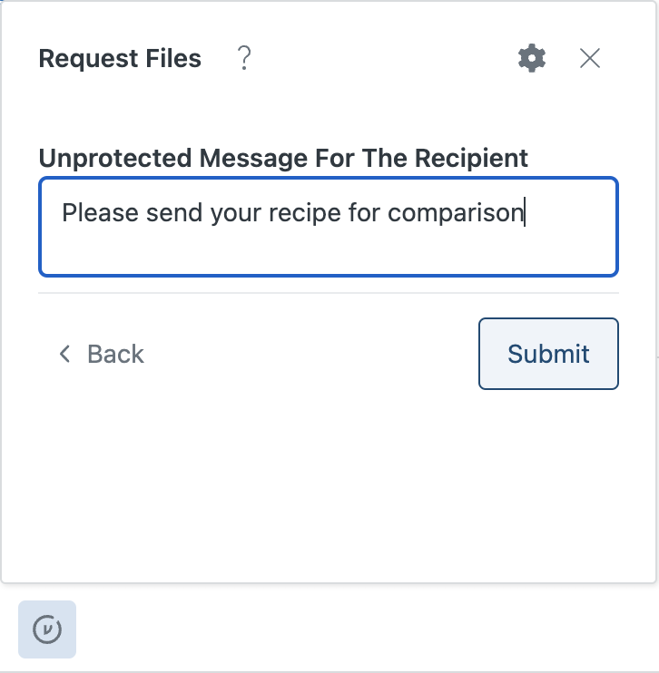 Secure Request Unprotected Message box