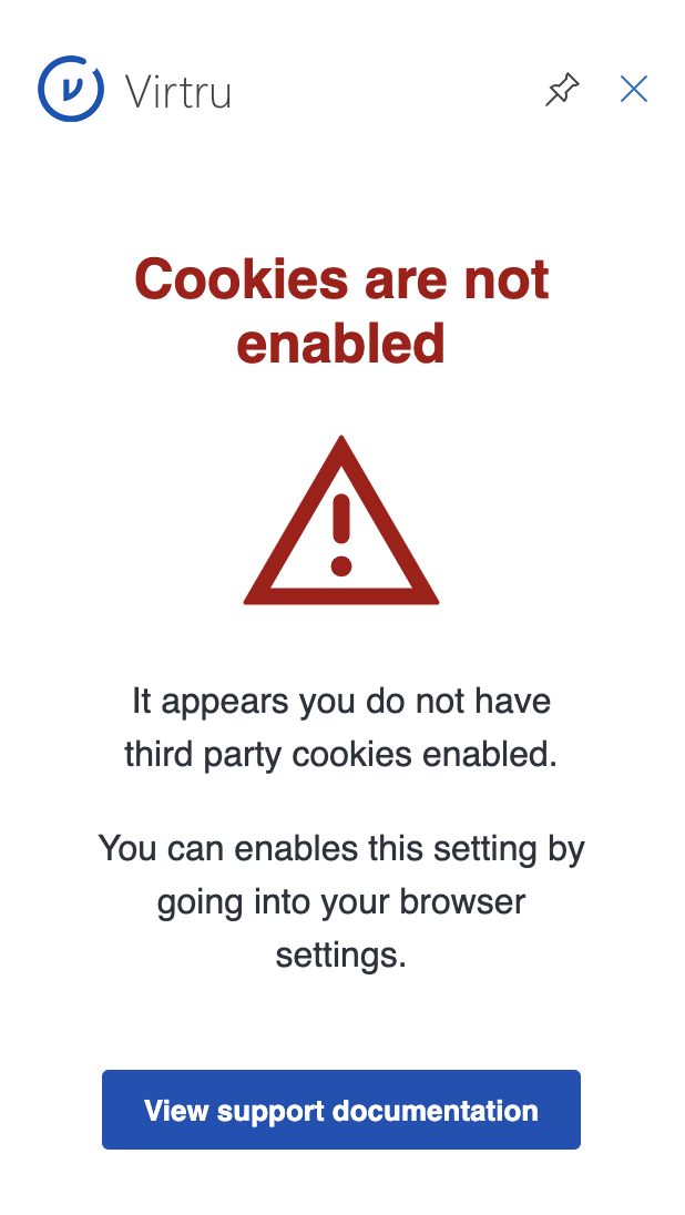 Cookies and PopUp Requirements for the Outlook 365 Addin Virtru