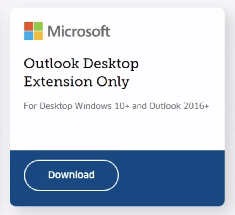 Outlook Desktop Extension Only tile