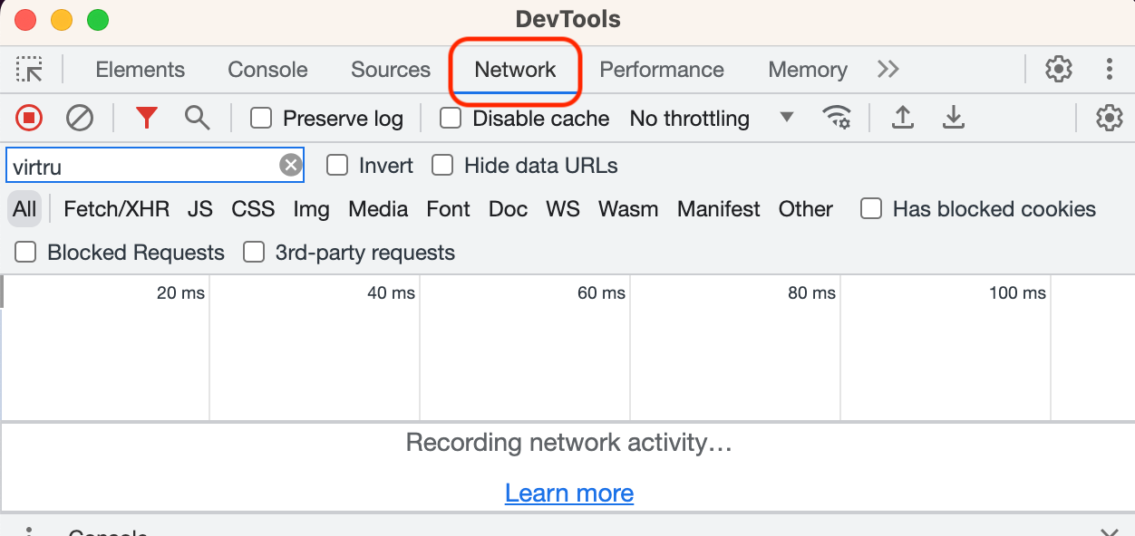 Network tab