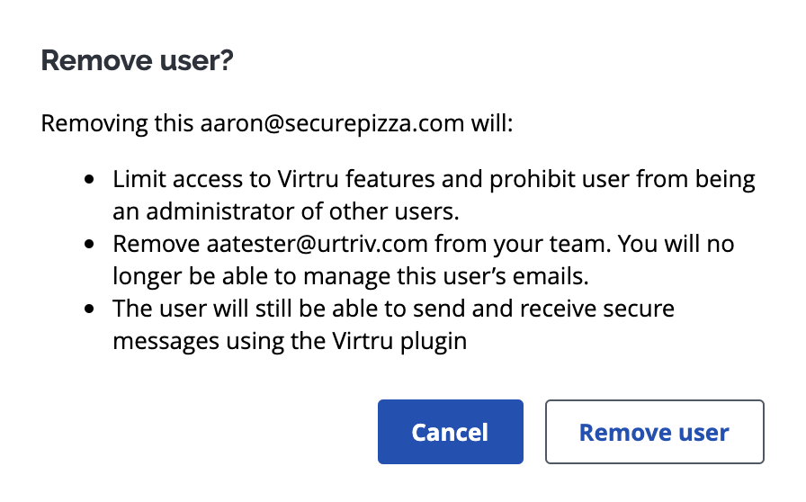 Remove user confirmation