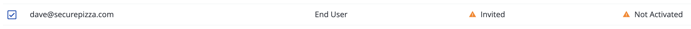 User who has not accepted invitation