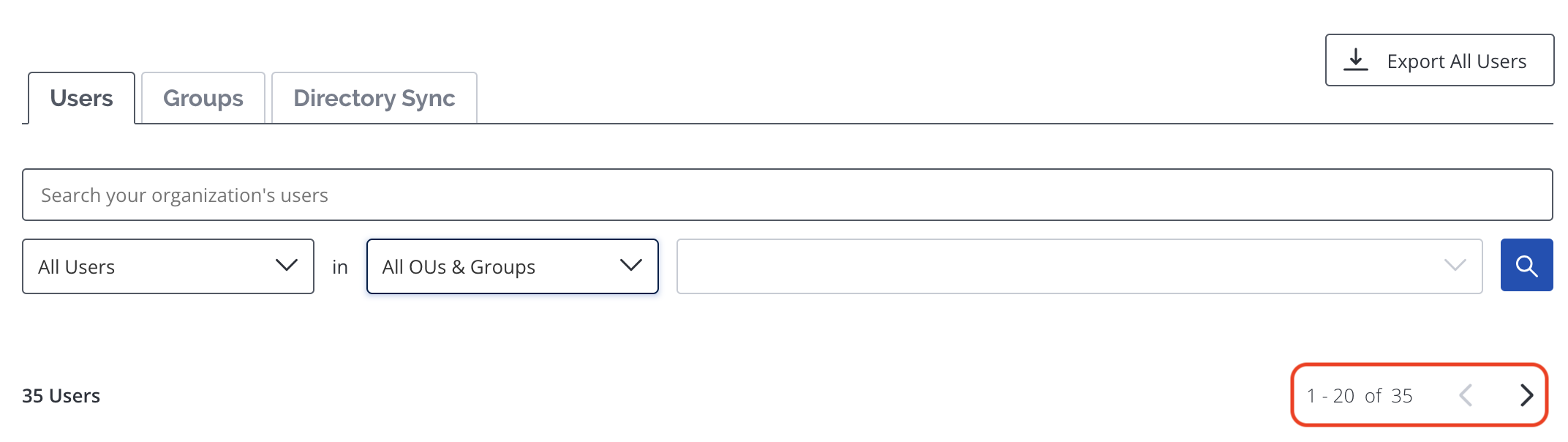 Page navigation arrows