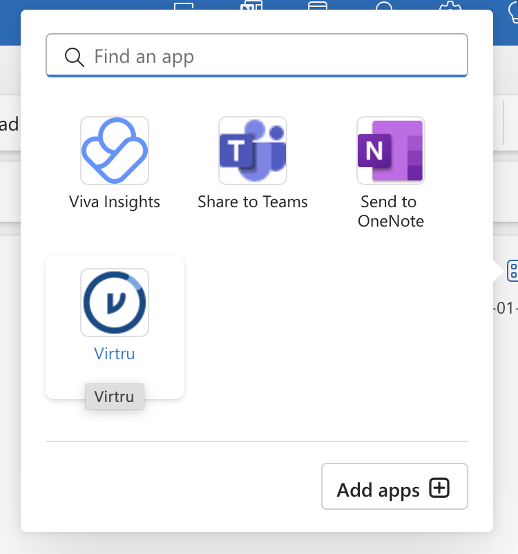Virtru add-in