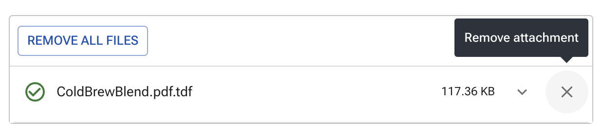 Remove attachment option