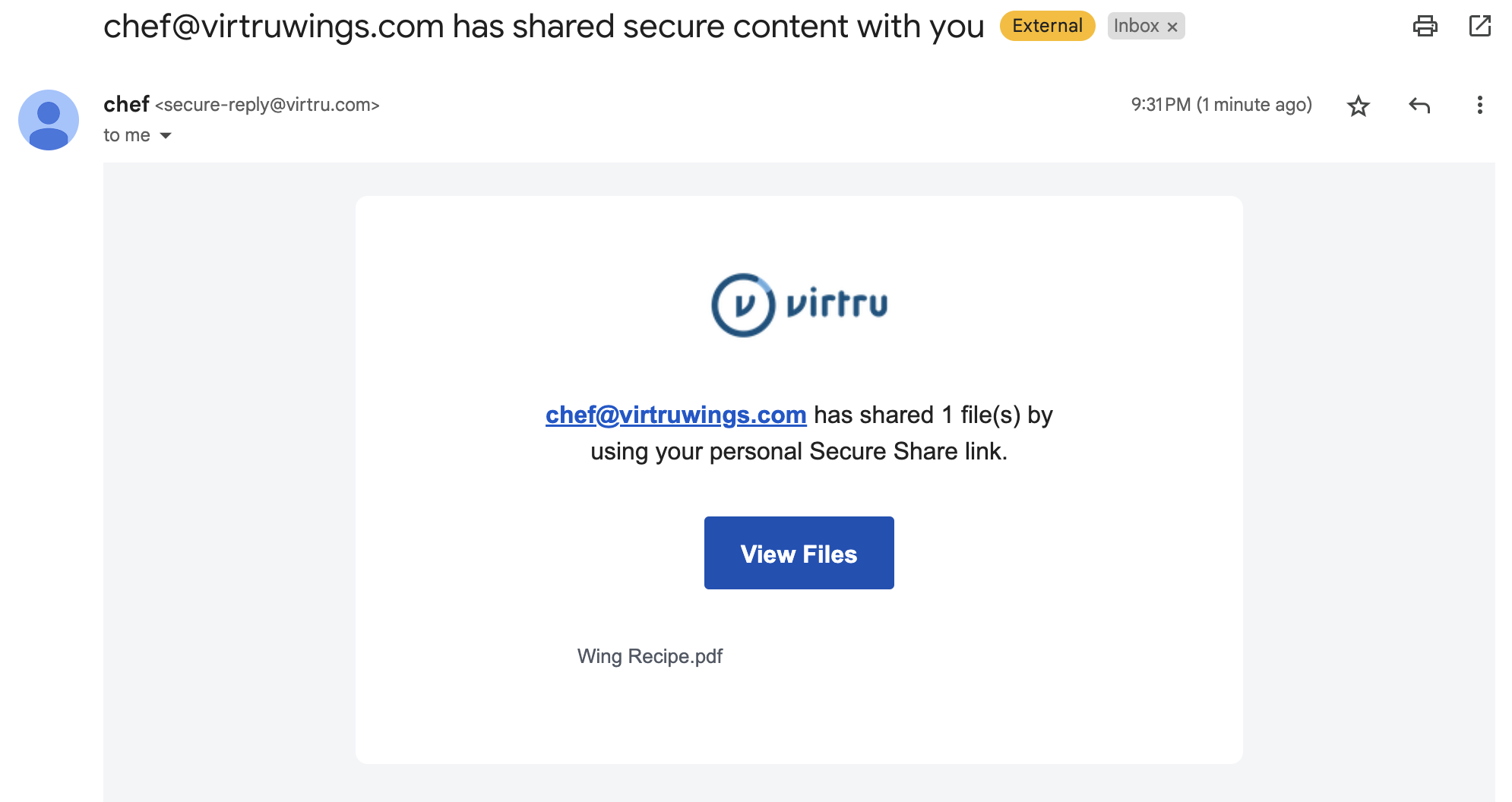 Secure Share email