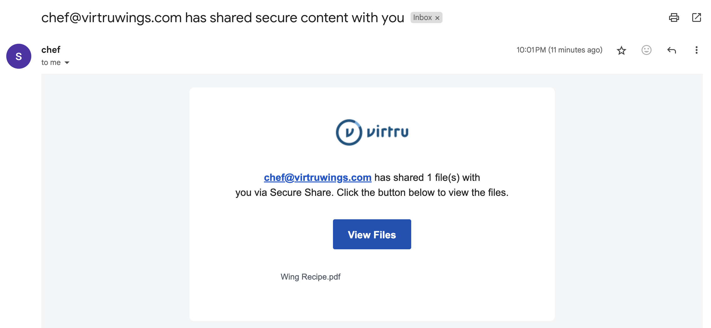 Secure Share email