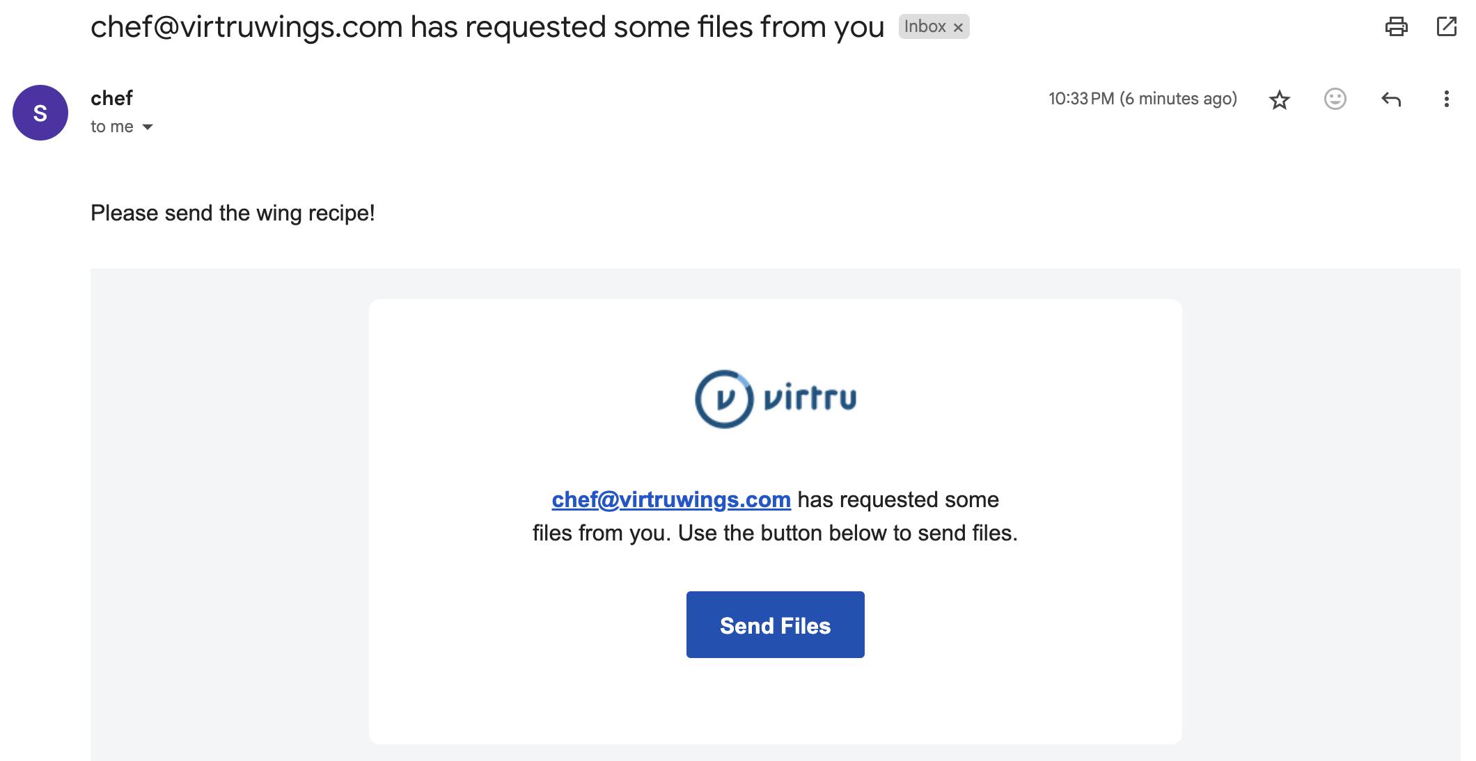 Request email