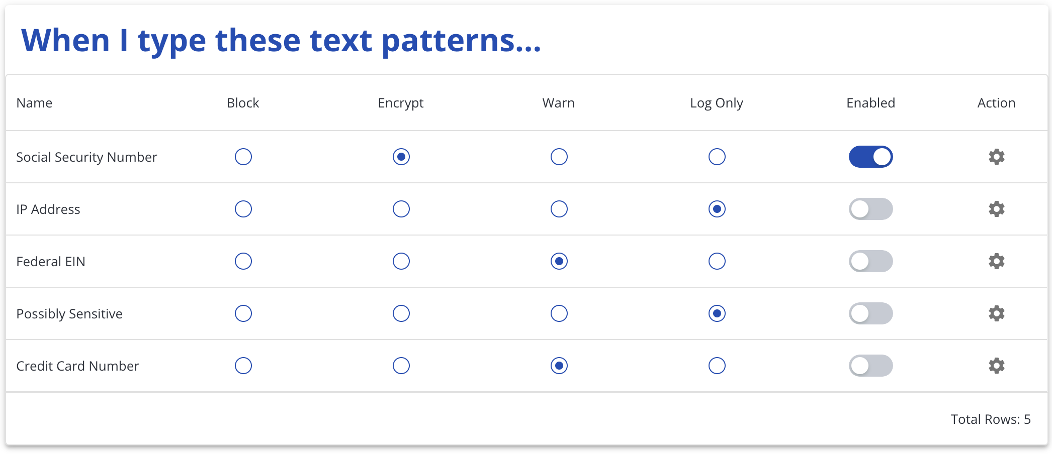 When I type these text pattern rules