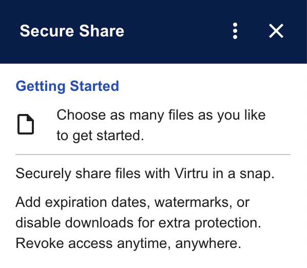 Secure Share prompt