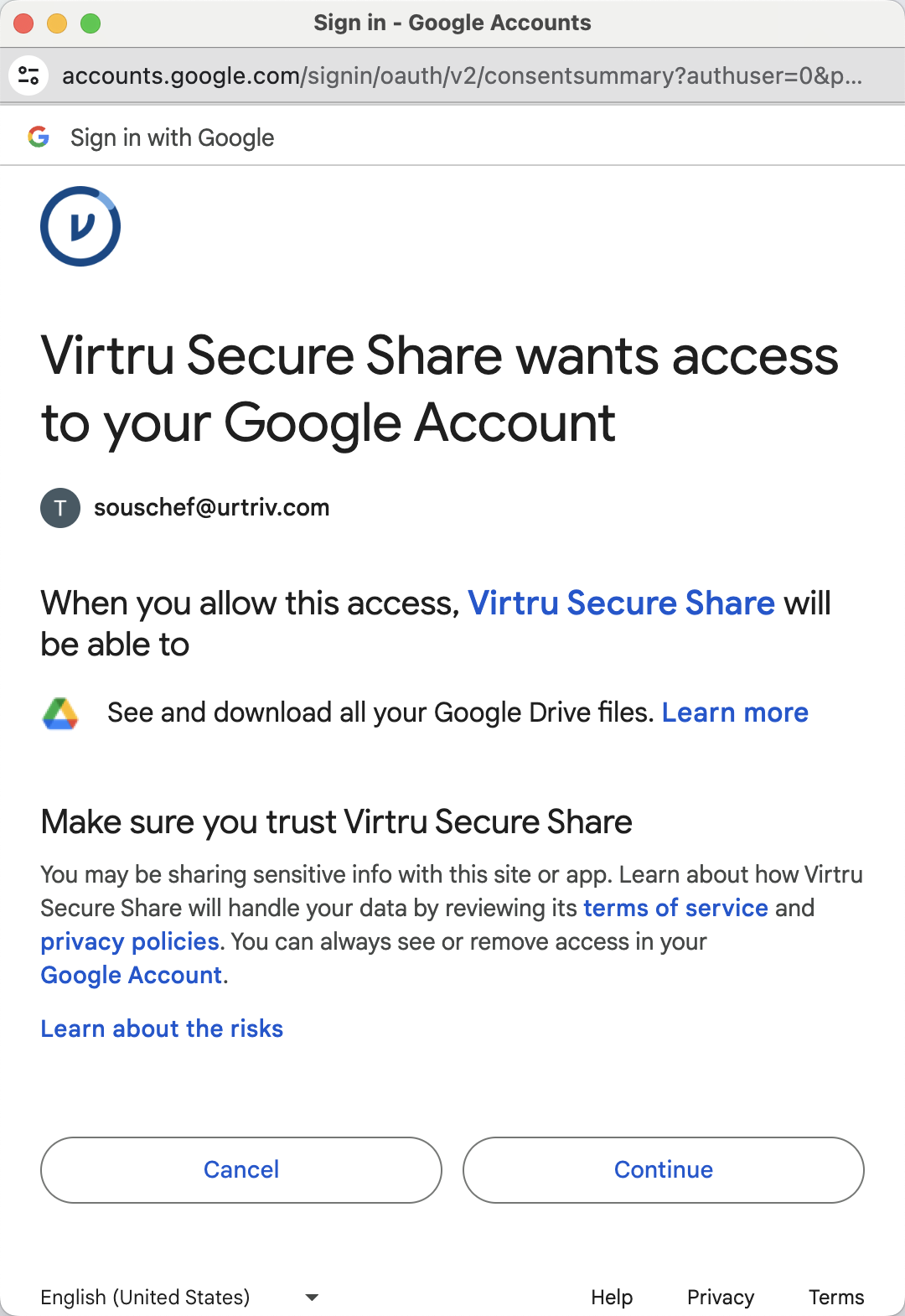Access review prompt