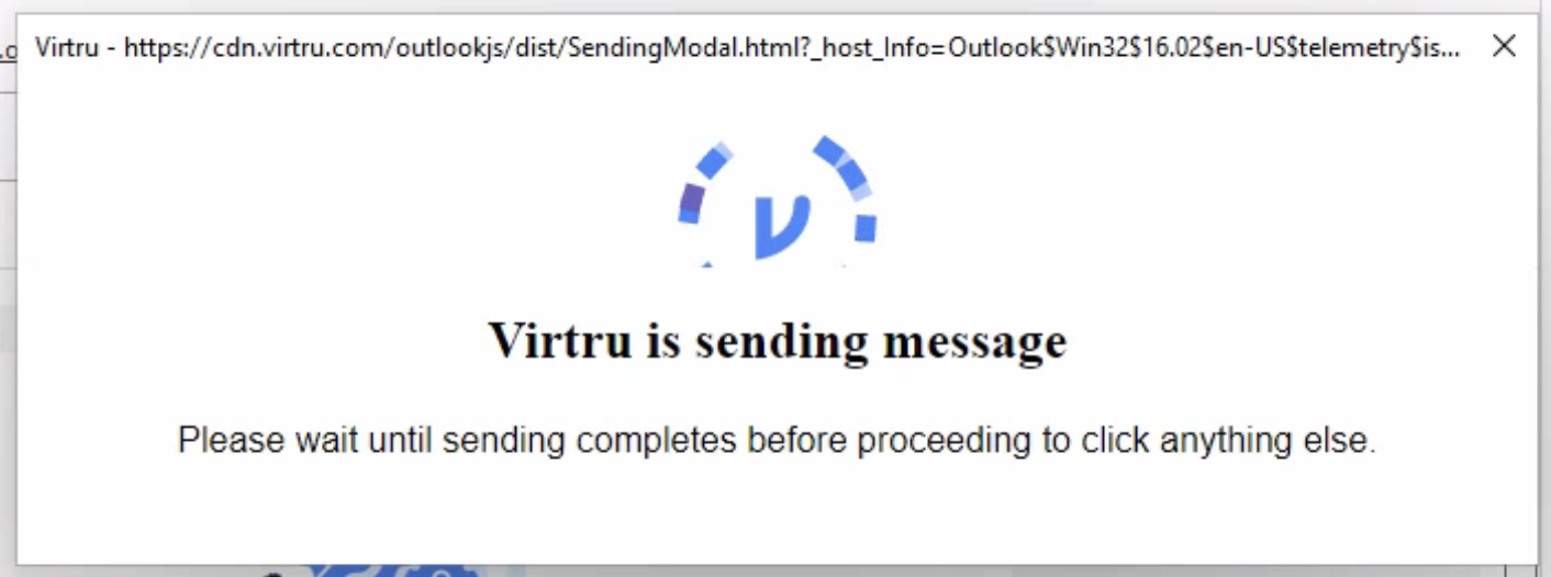 Virtru is sending message