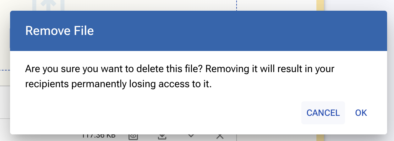 Remove File confirmation