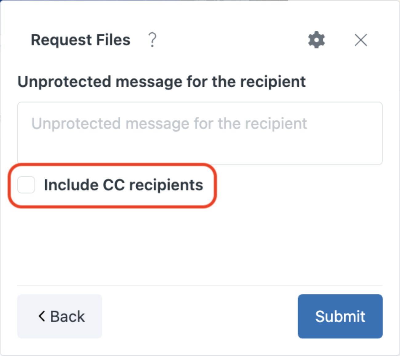 Include CC button