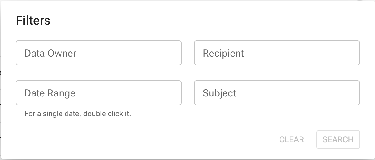 Filter menu