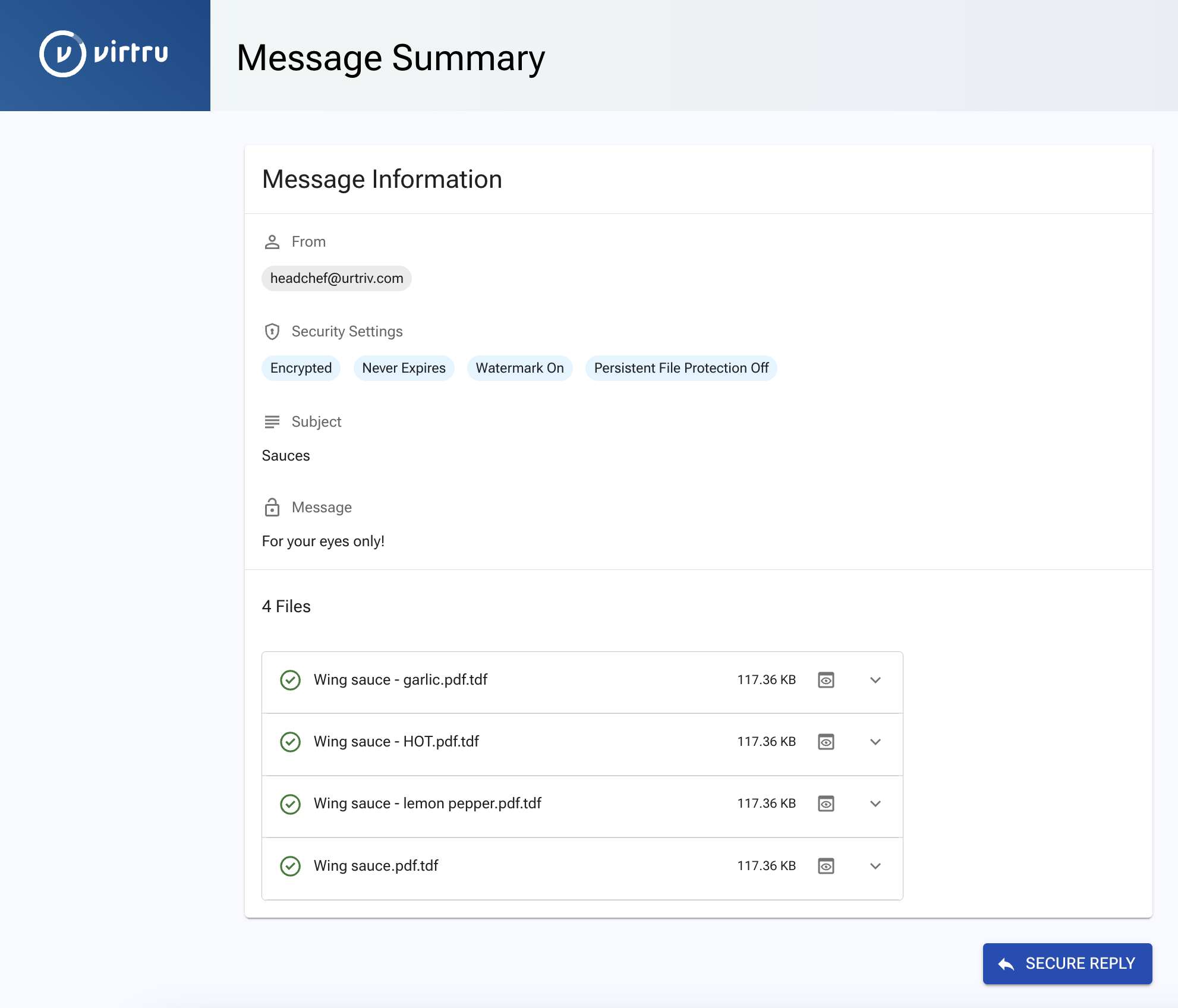 Message Summary