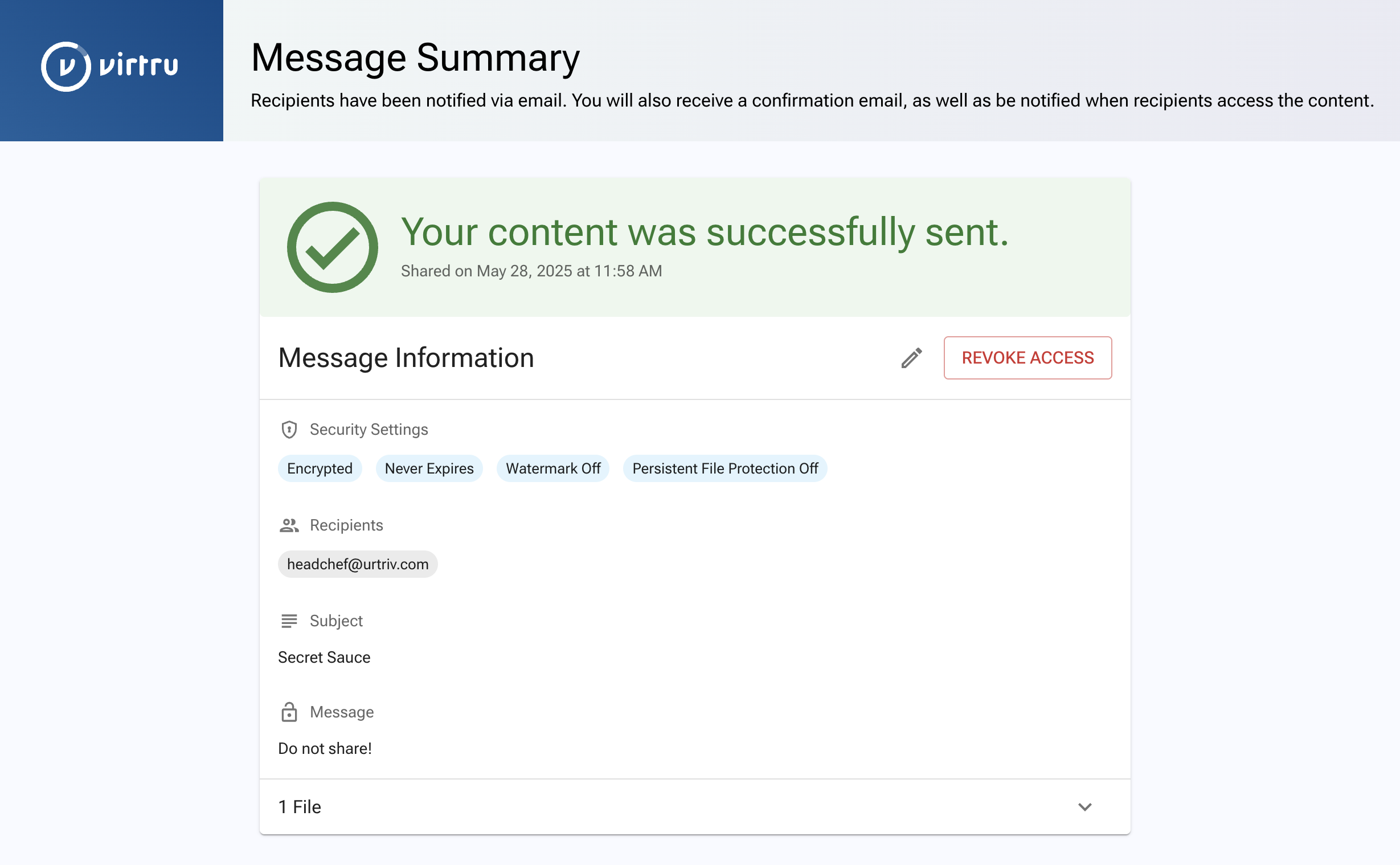 Message Summary