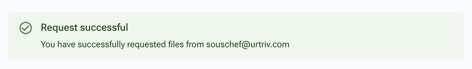 Request successful prompt
