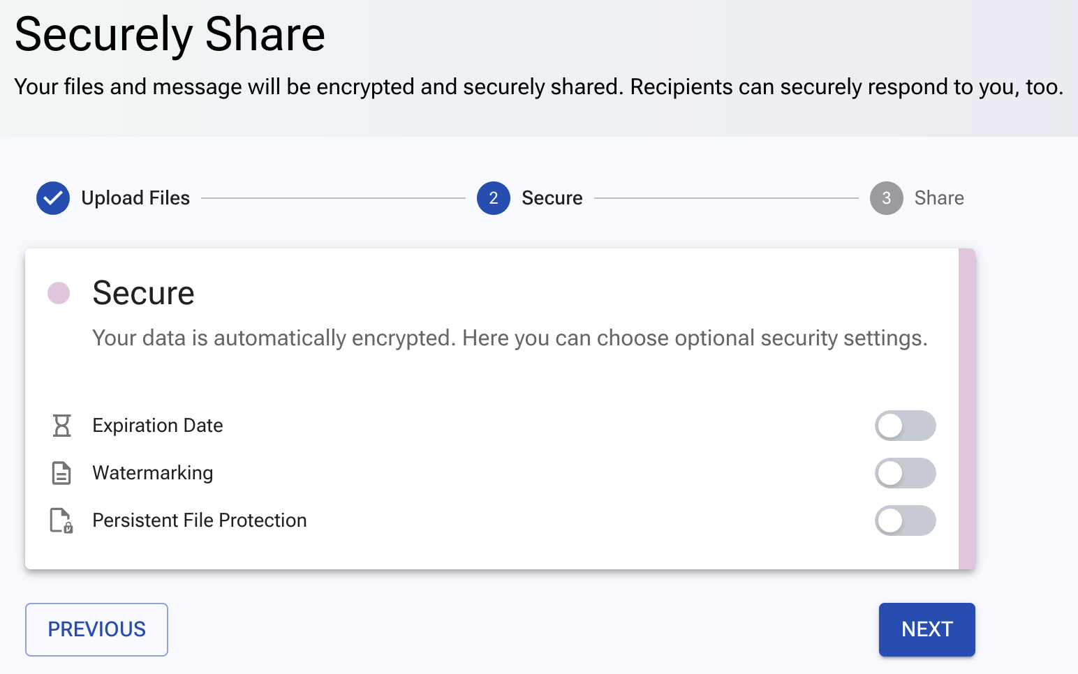 Secure Share Step 2