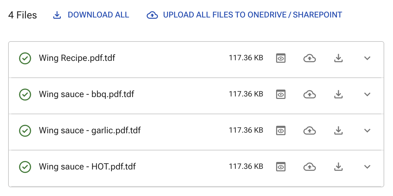 Upload all files to OneDrive/SharePoint option