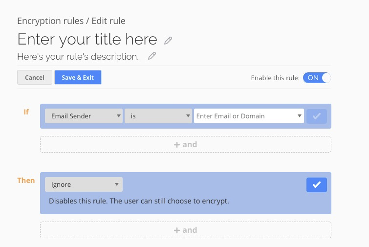 Rule editor