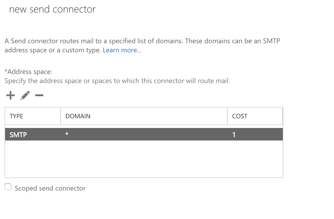 new send connector