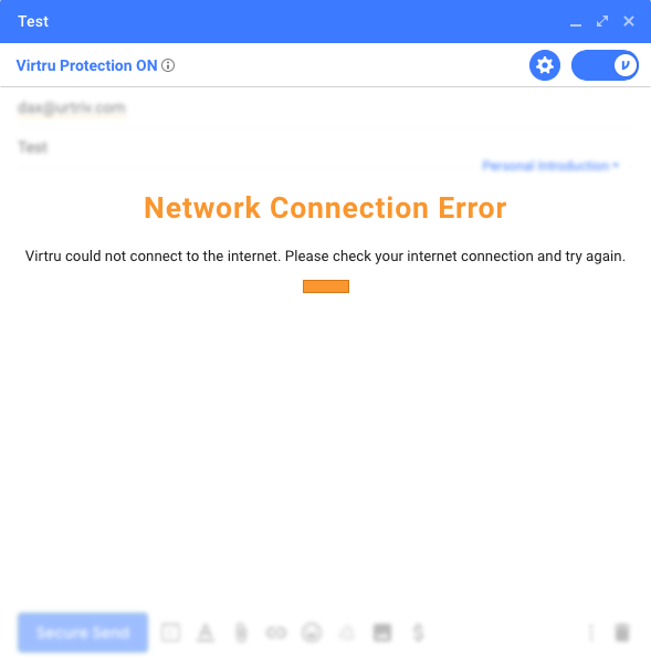 Internet Connection Required, Error