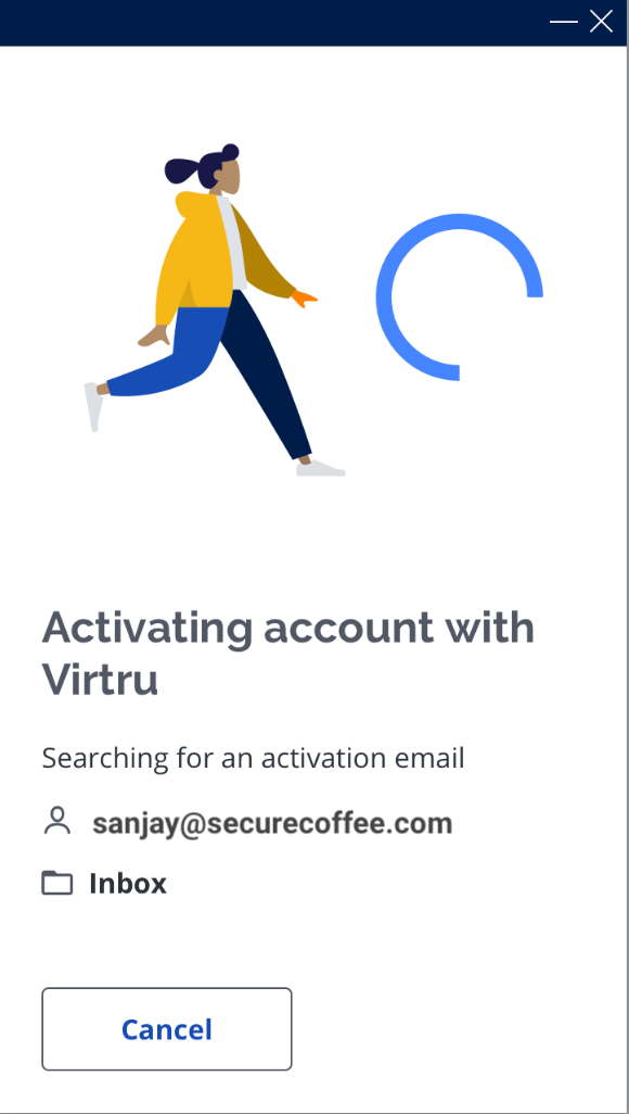 Activating Virtru with outlook tile