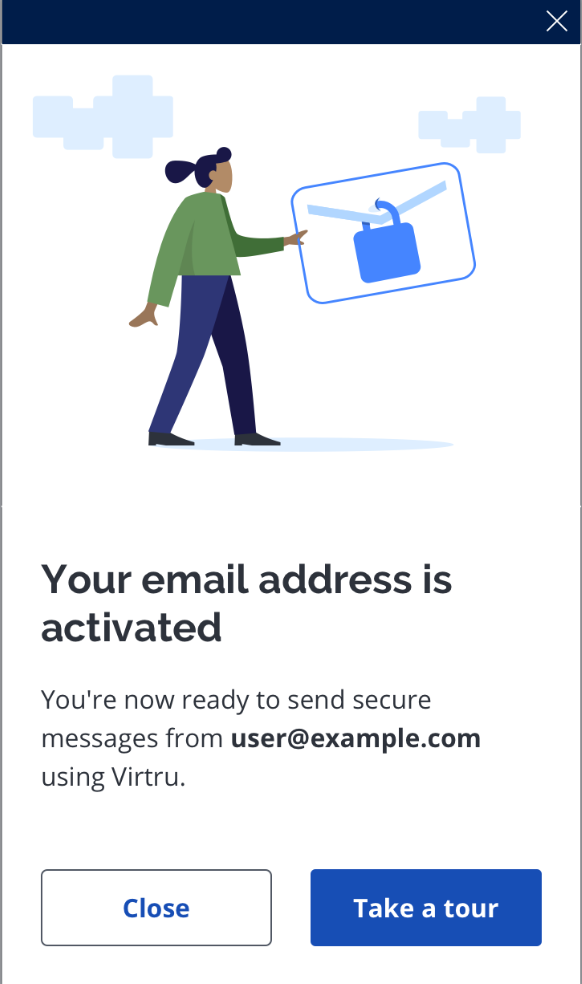 email address is activated outlook tile