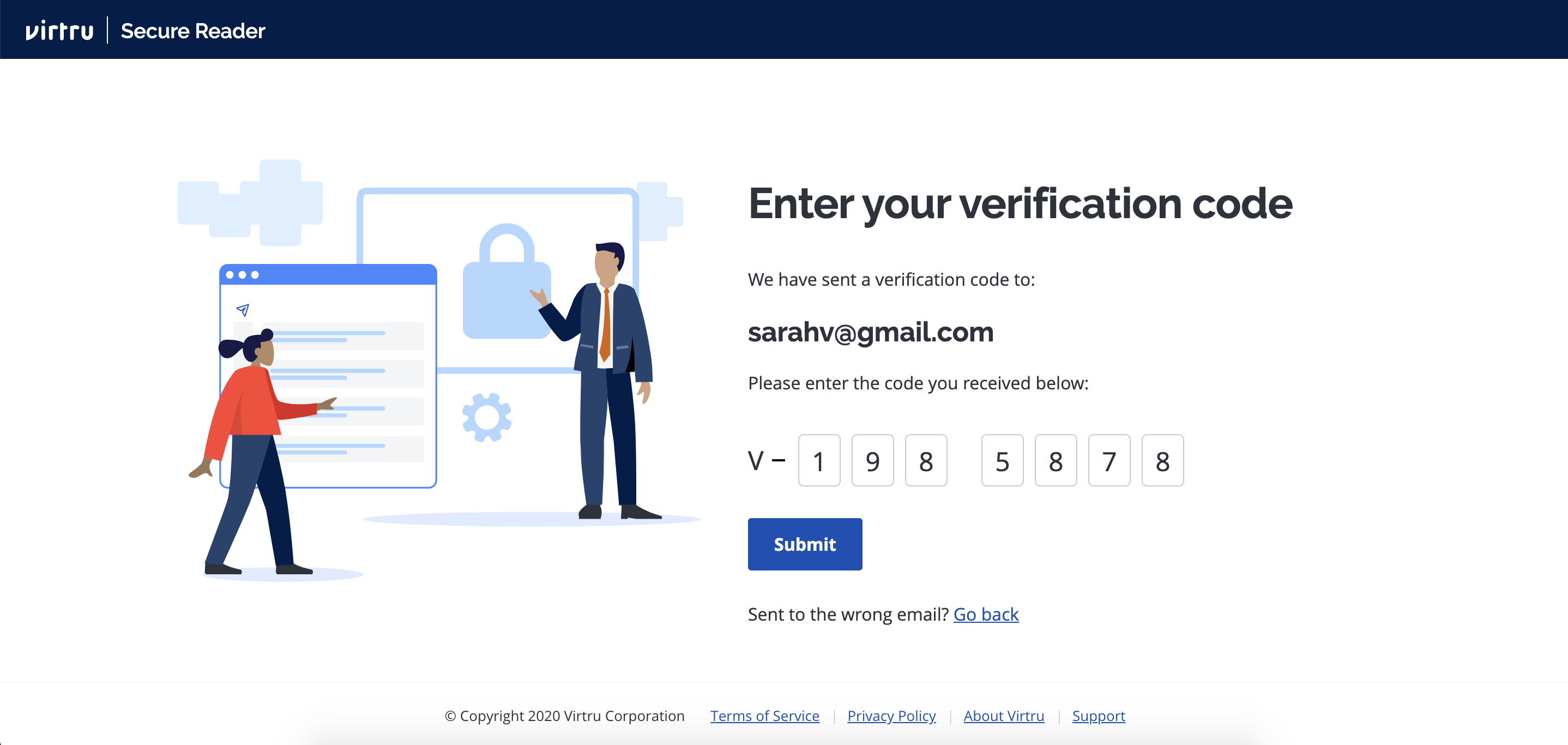 Using A Verification Code To Authenticate Virtru