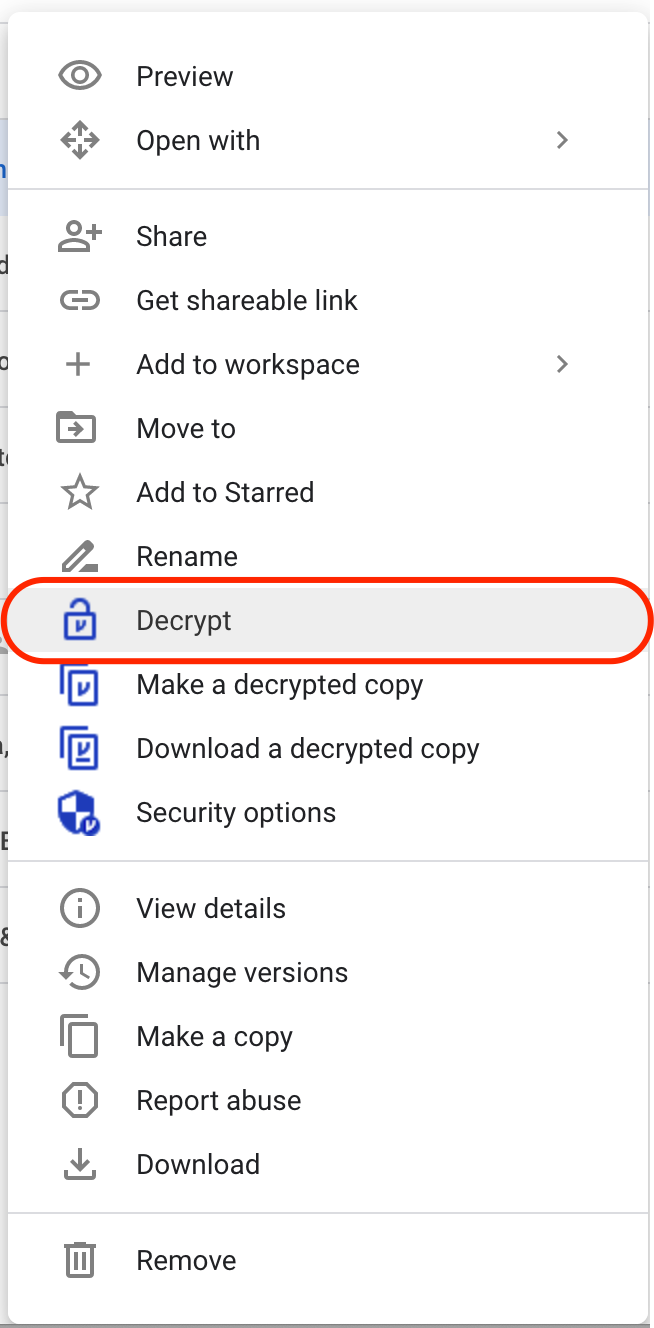 Decrypt in place