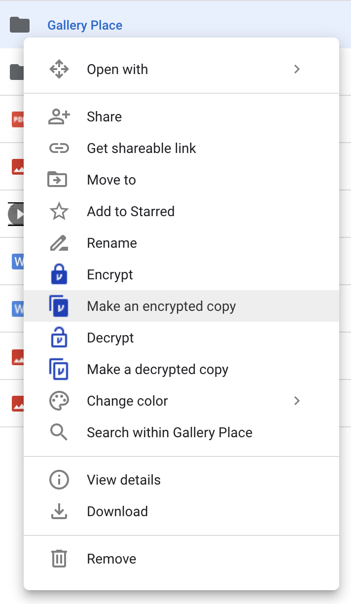 Make an encrypted copy of a folder