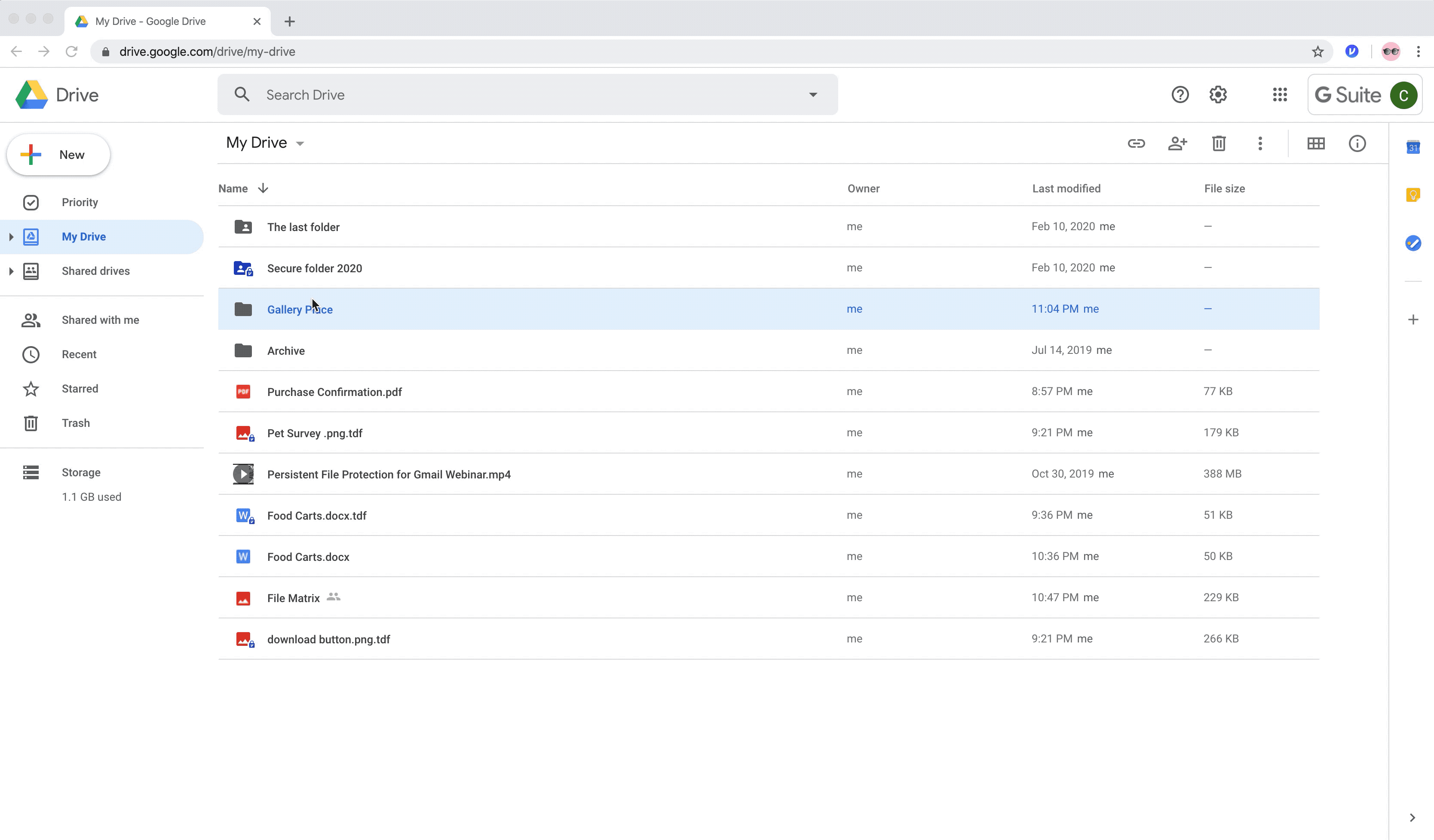 Make an encrypted copy of a folder gif
