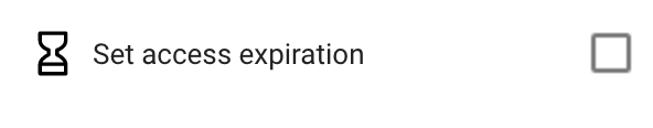 Set access expiration option