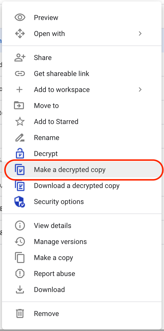 Make a decrypted copy