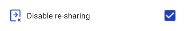 Disable Re-sharing option