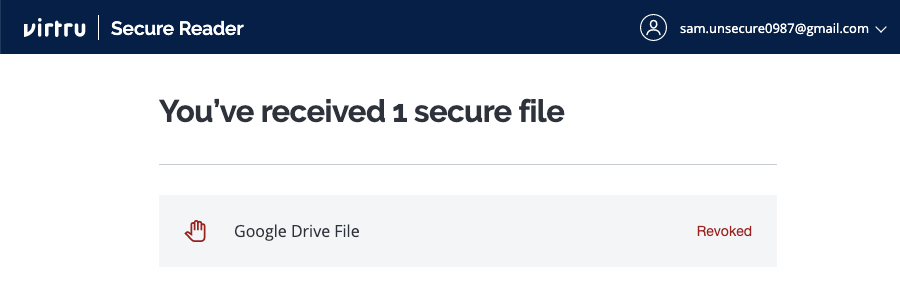 Revoked Google Drive File
