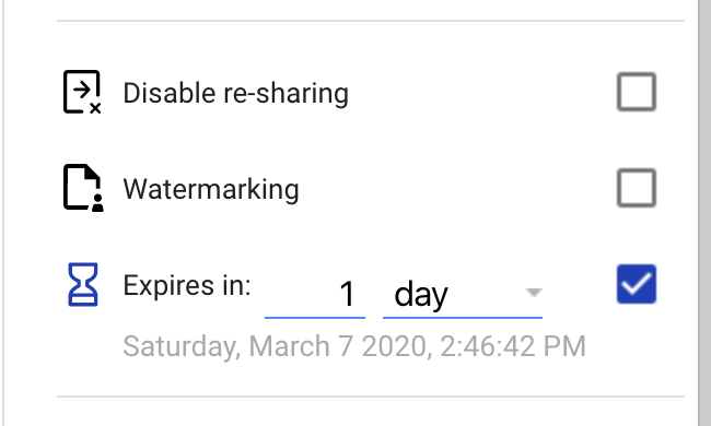 File expiration option