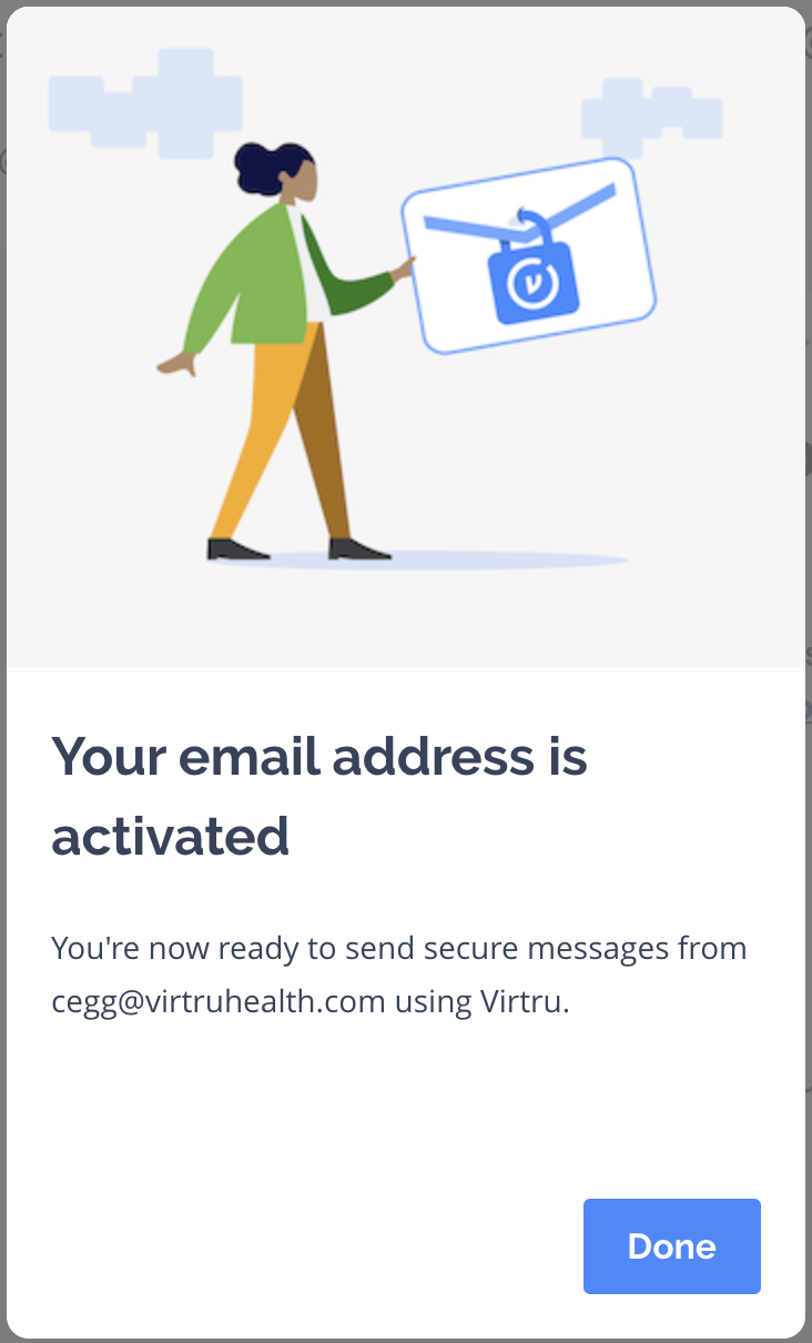Activation success prompt