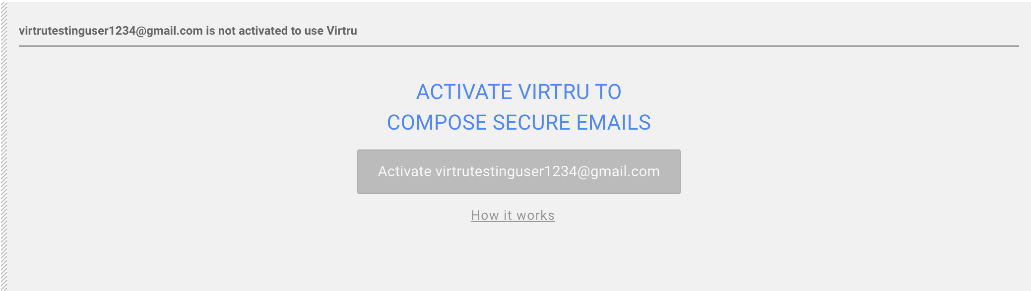 Inactive activation button in a decryption window