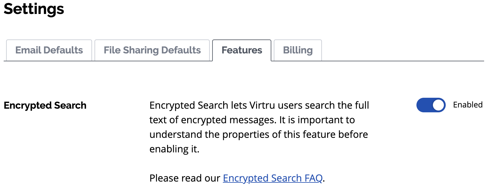 Enabled Encrypted Search