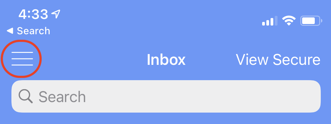 iOS Menu