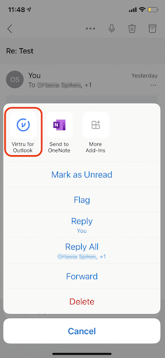 Select Virtru for Outlook