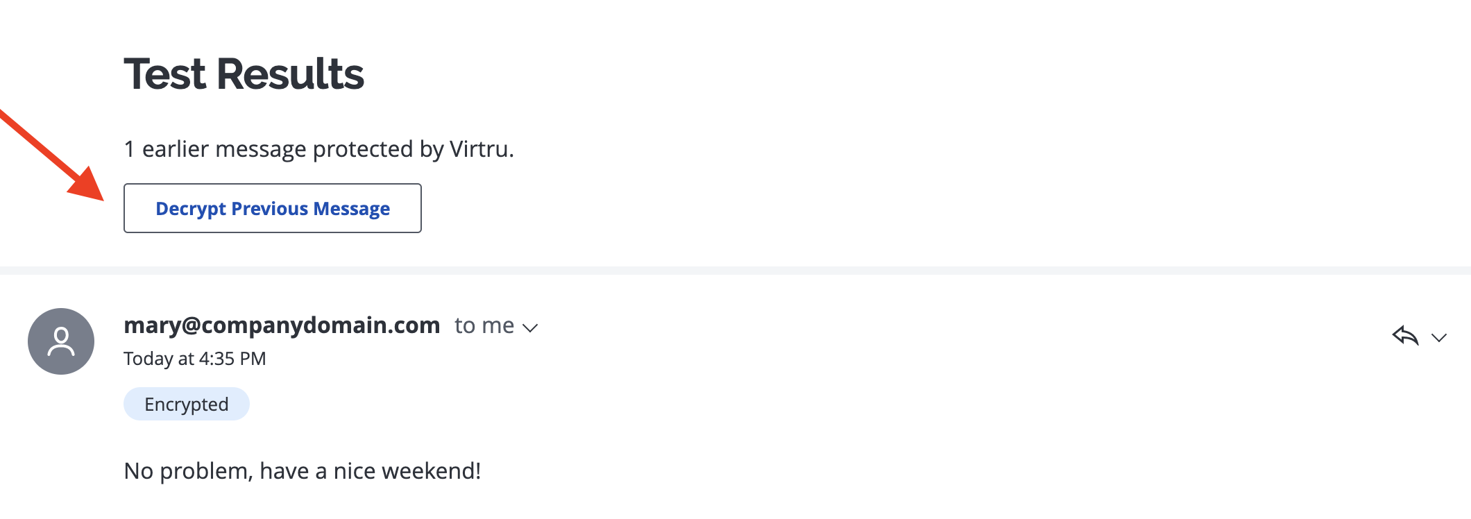 Decrypt Previous Message