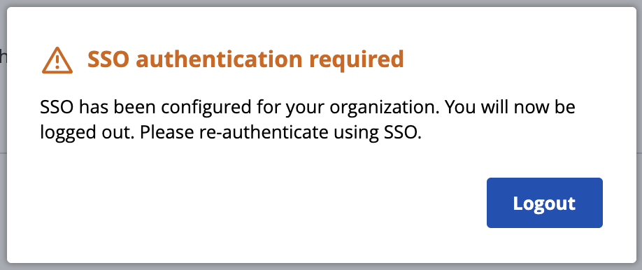 Logout modal