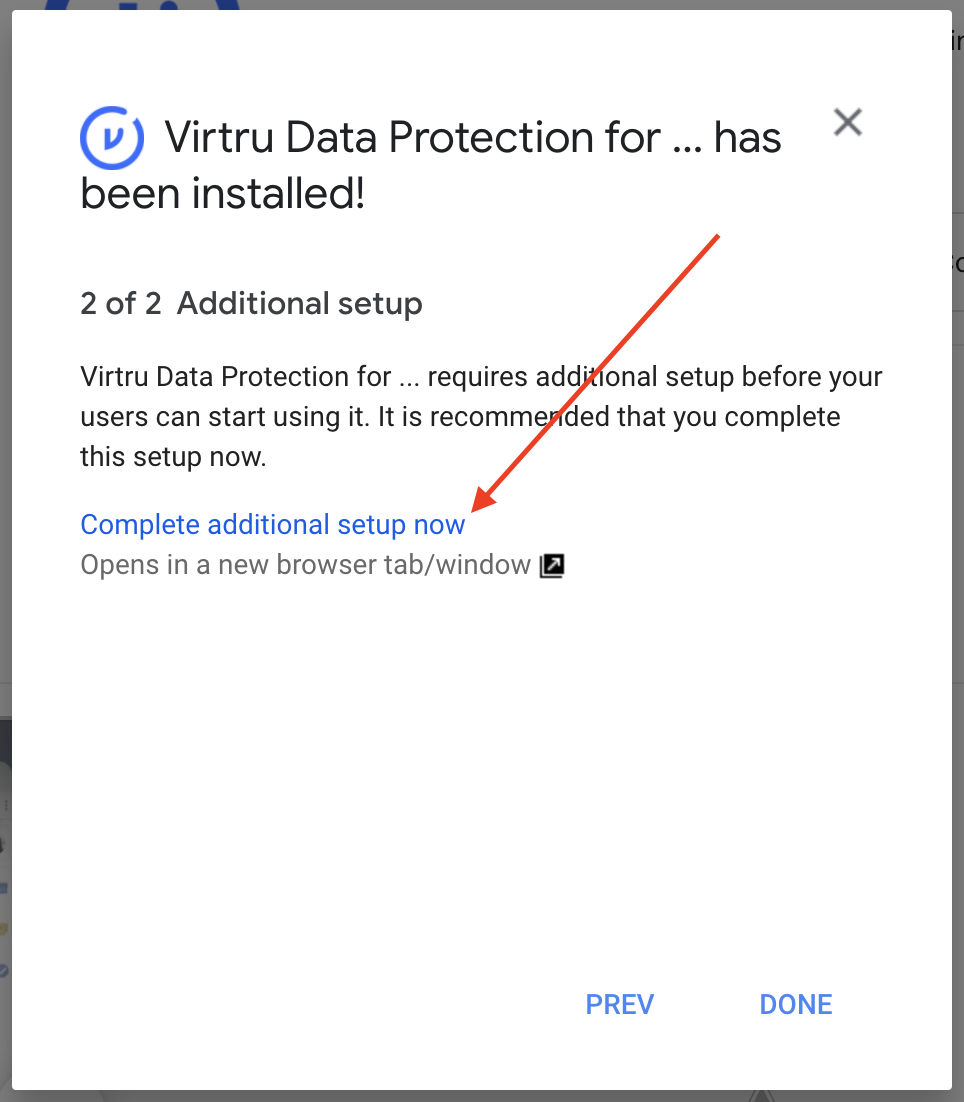 Install success prompt page 2