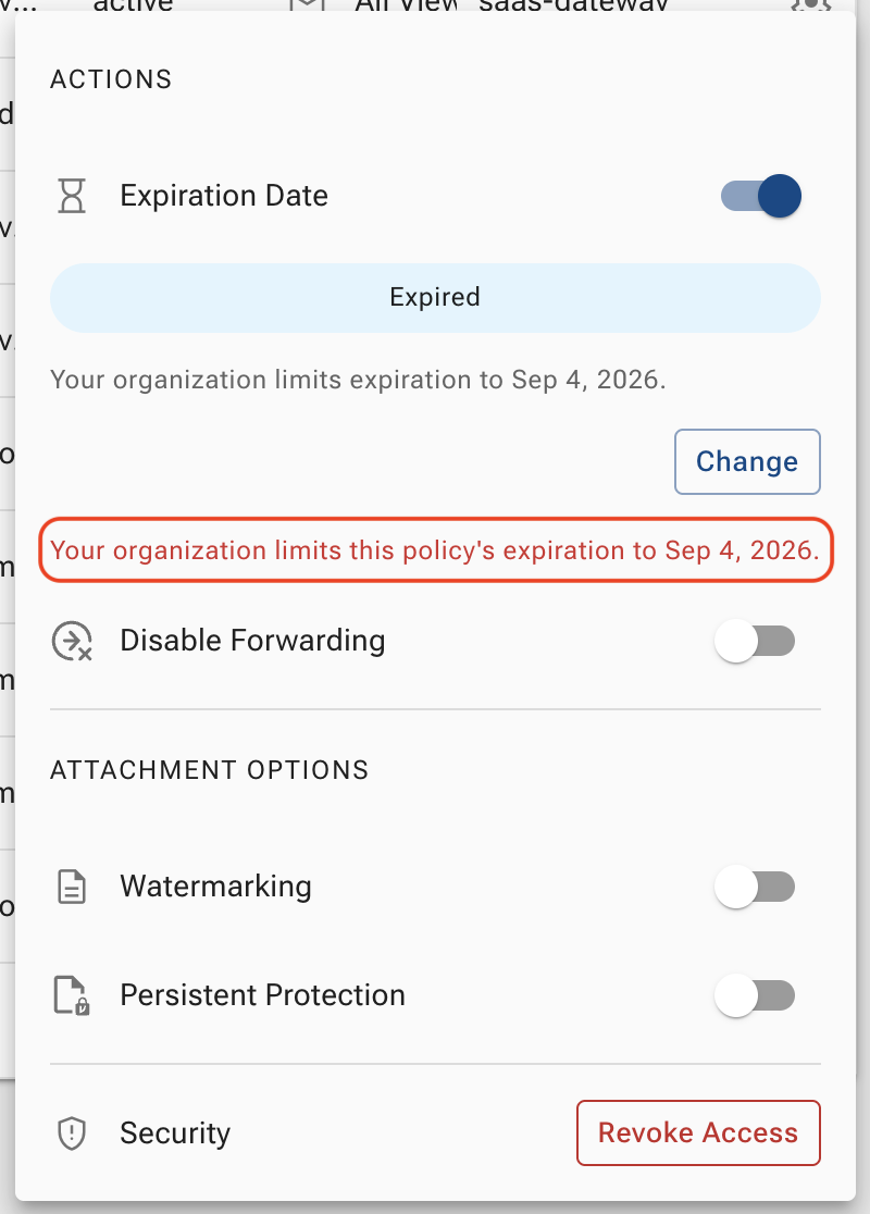 Limitation prompt on expired content