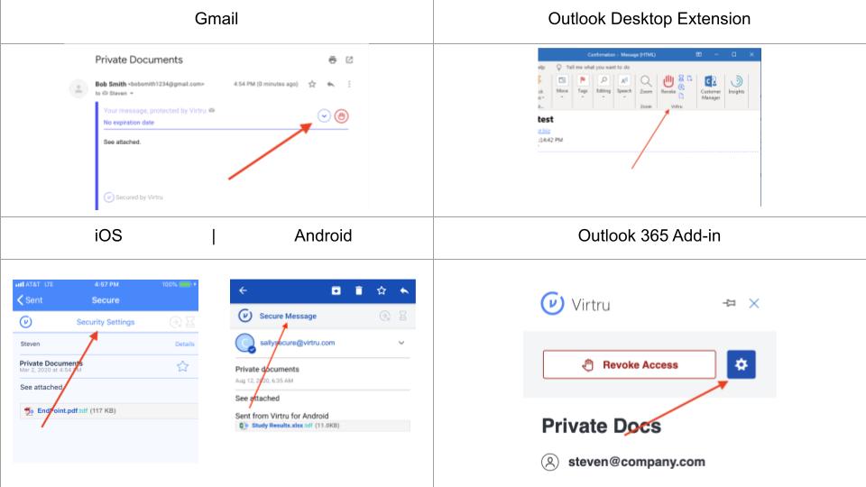 Select Security Options in Secure Email