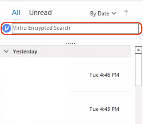 Outlook Desktop Search Bar